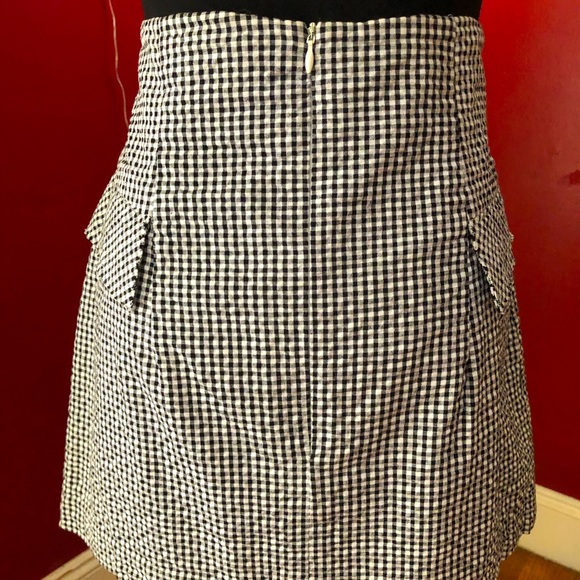 Gingham Black and White Mini Skirt - Picture 4 of 13